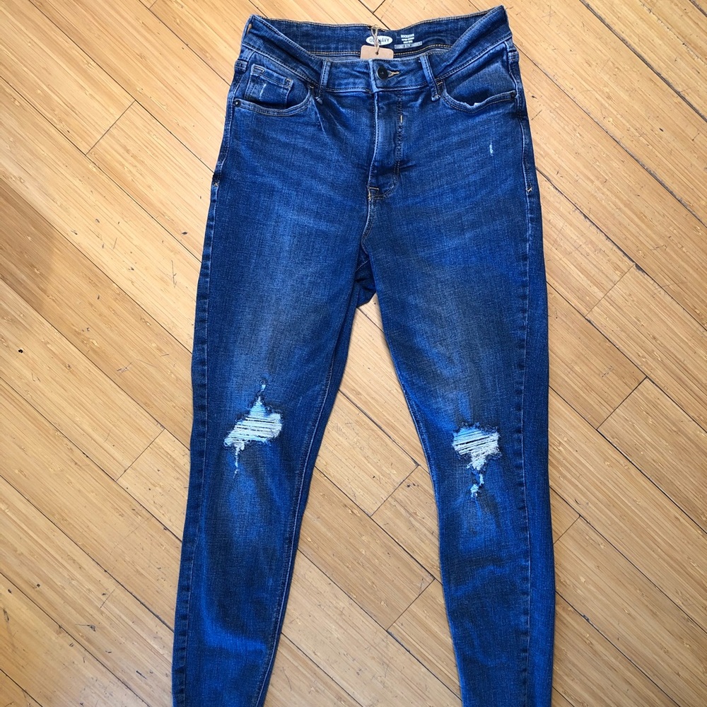 Old Navy Dark Wash Mid-Rise Skinny Jeans